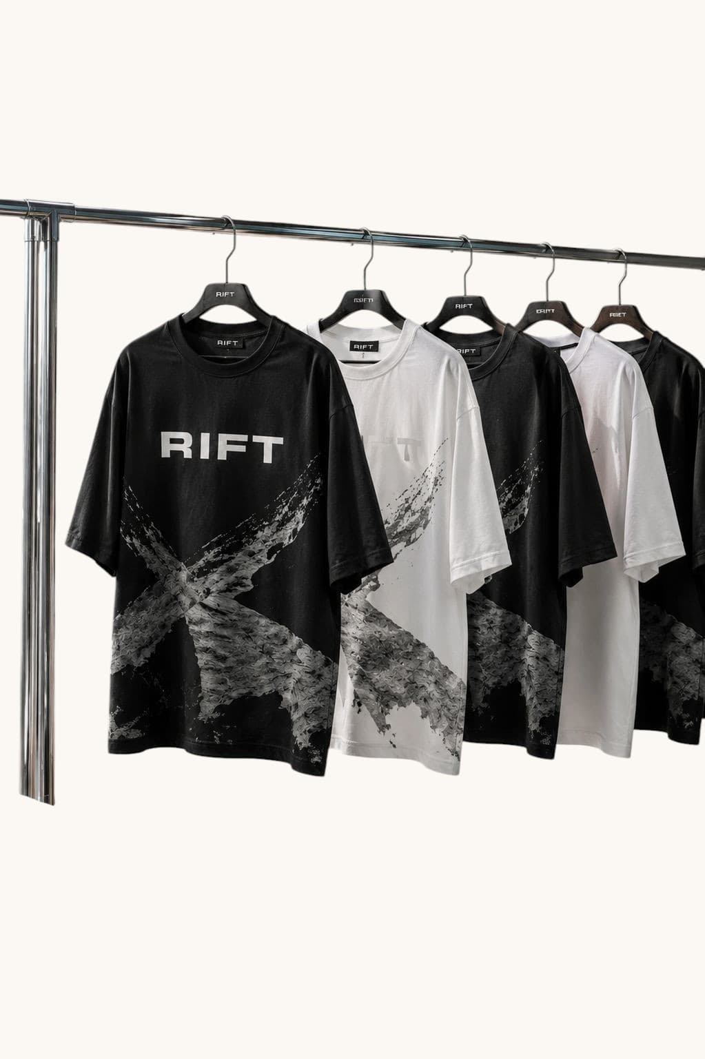 RIFT SS'26 — Collection on rack